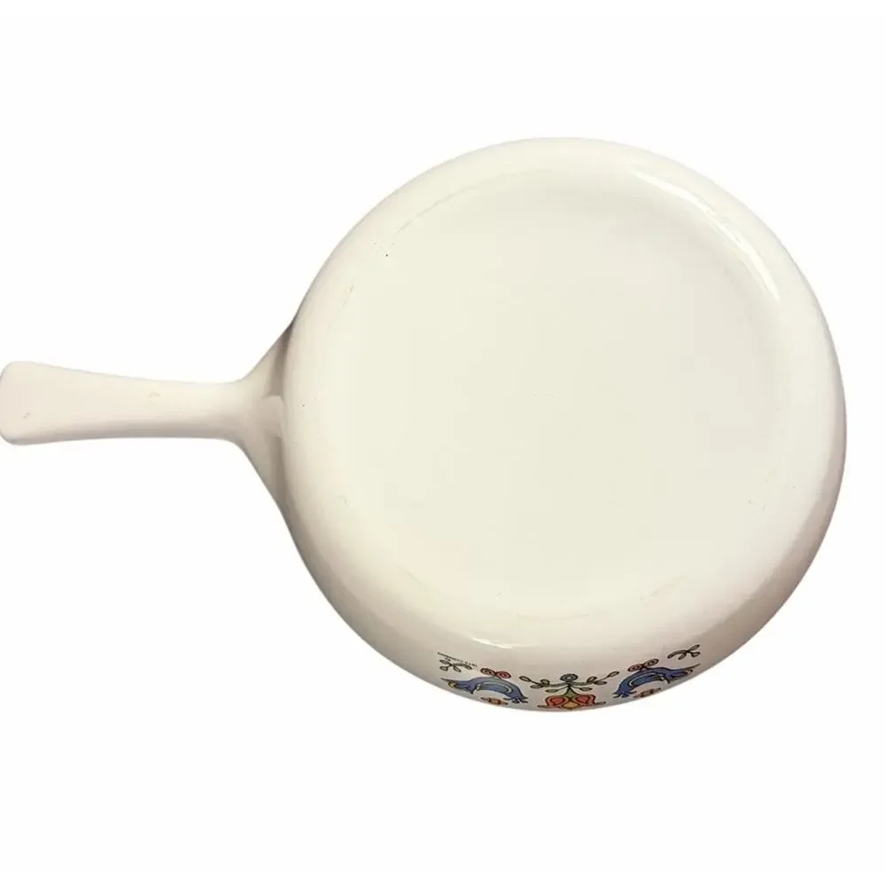 Vintage CORNING WARE Country Festival Skillet Menuette Birds Lid USA 3423-63
